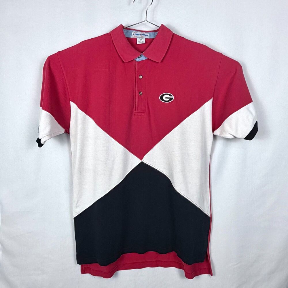 Vintage College Classics Color Block UGA Football Polo Men's XL